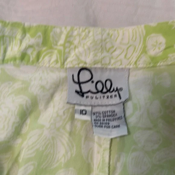 Lilly Pulitzer Lime Green Ankle Cropped Pants - Picture 7 of 11